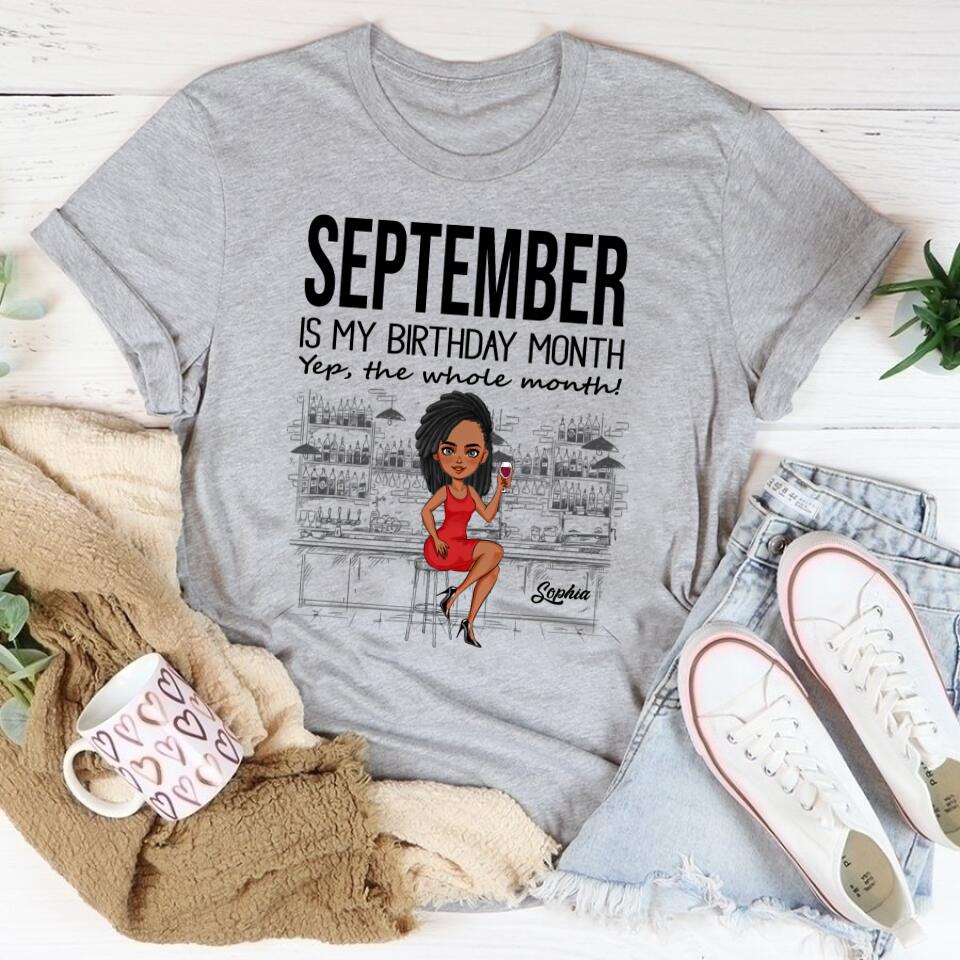 September Birthday Shirt, Custom Birthday Shirt, Queens are Born In September, September Birthday Shirts For Woman, September Birthday Gifts