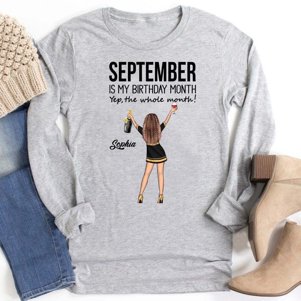 September Birthday Shirt, Custom Birthday Shirt, Queens are Born In September, September Birthday Shirts For Woman, September Birthday Gifts