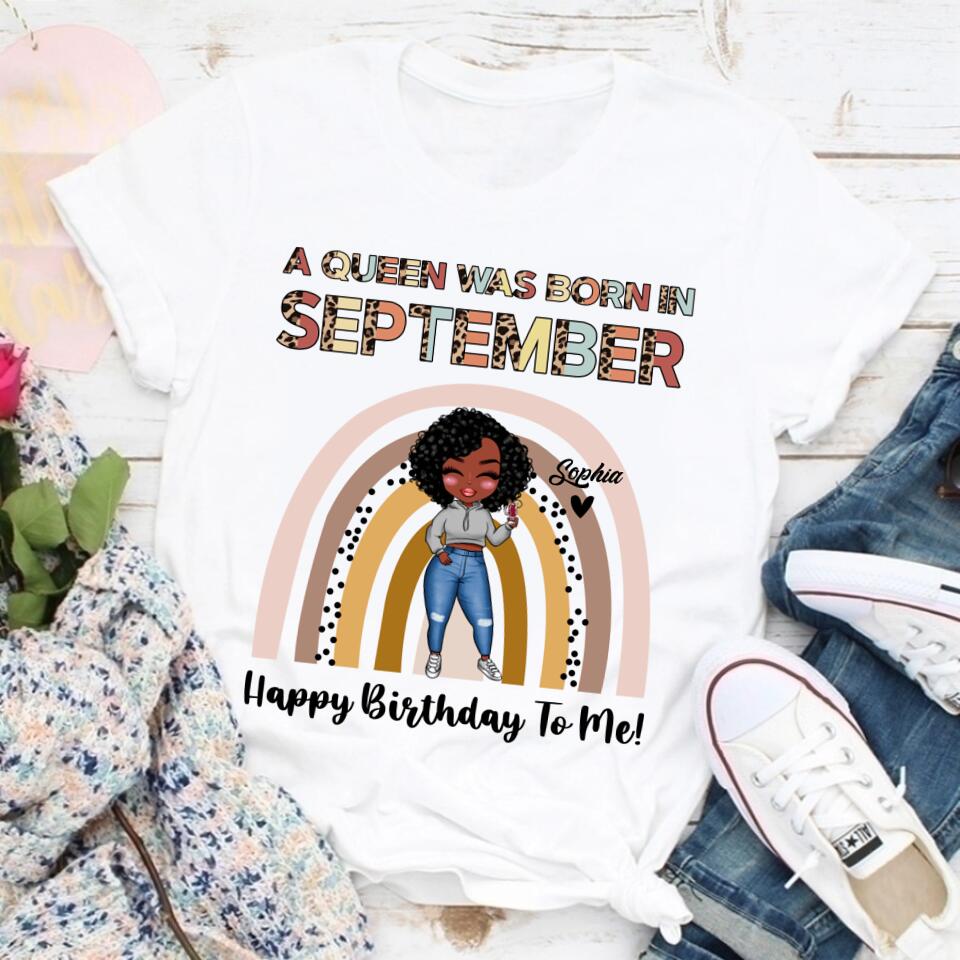 September Birthday Shirt, Custom Birthday Shirt, Queens are Born In September, September Birthday Shirts For Woman, September Birthday Gifts