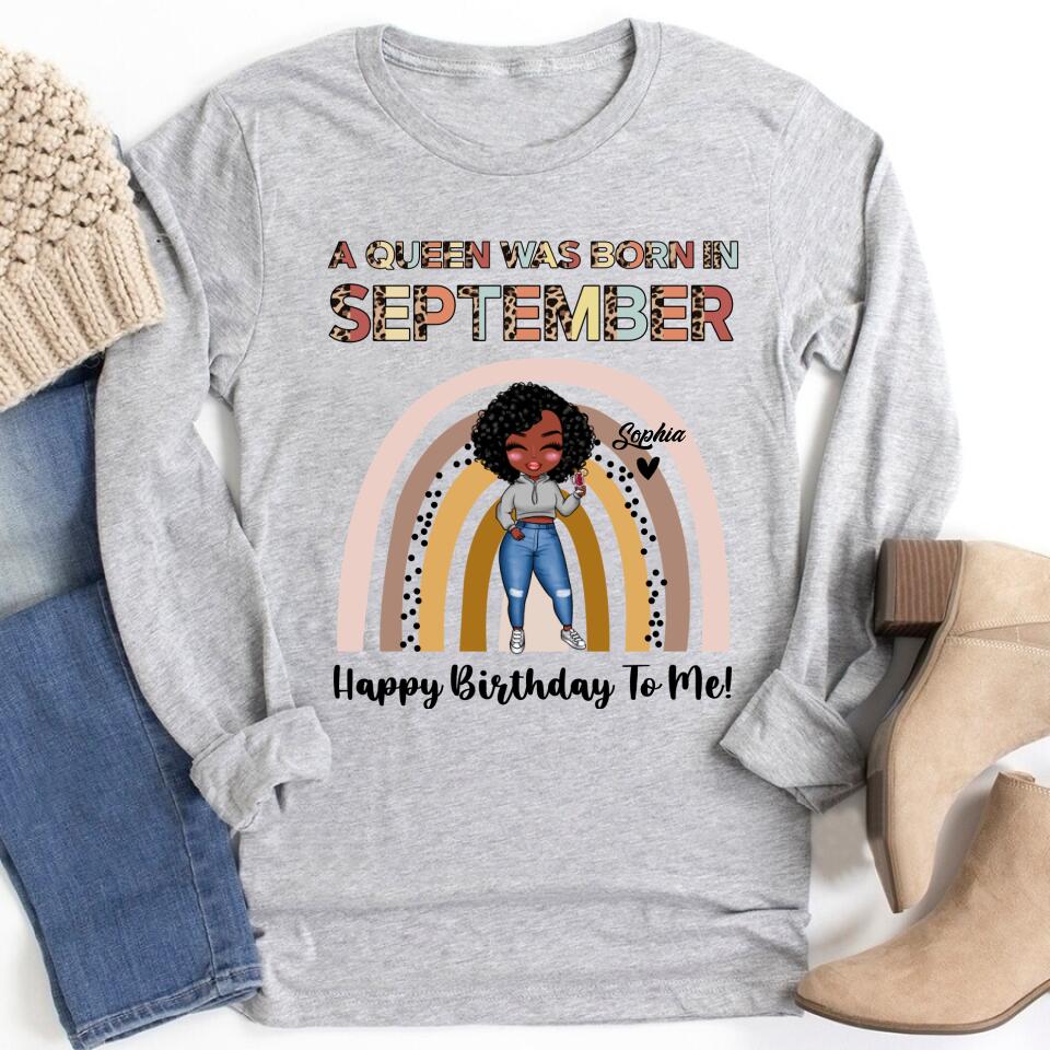 September Birthday Shirt, Custom Birthday Shirt, Queens are Born In September, September Birthday Shirts For Woman, September Birthday Gifts