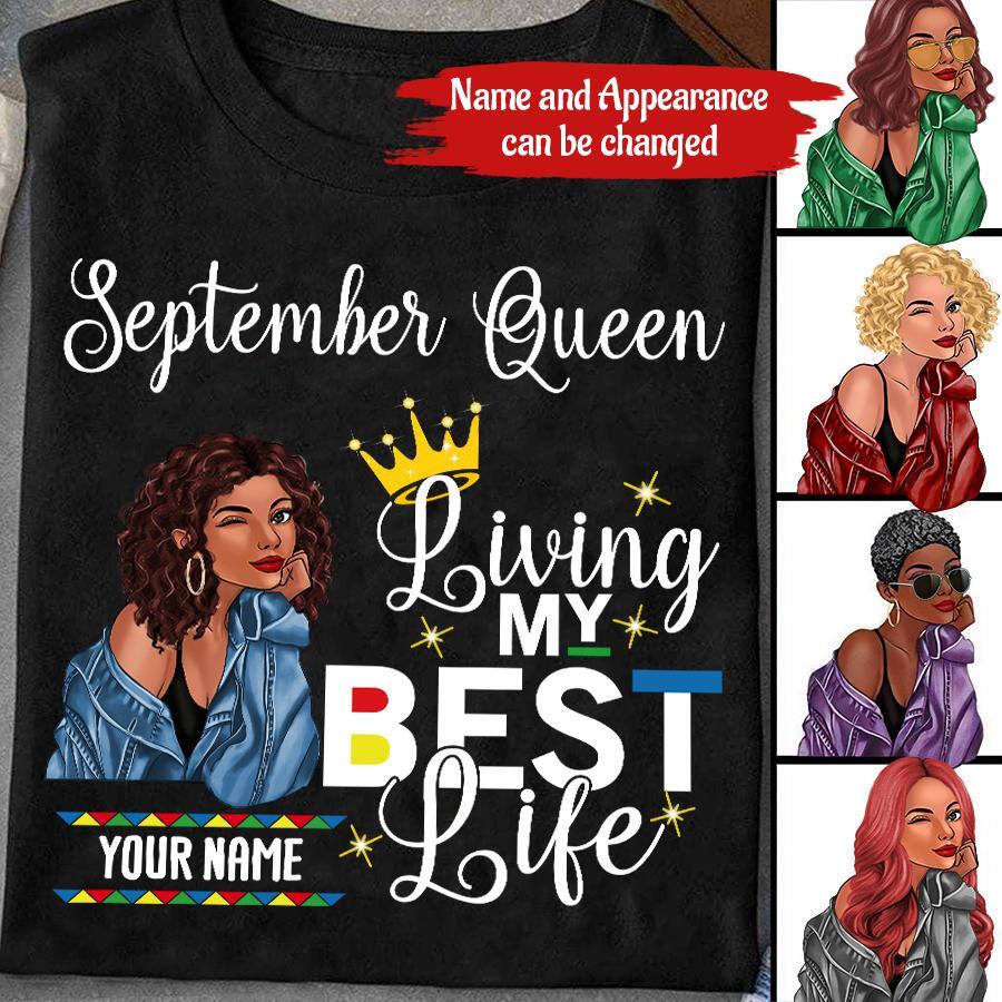 September Birthday Shirt, Custom Birthday Shirt, Queens are Born In September, September Birthday Shirts For Woman, September Birthday Gifts