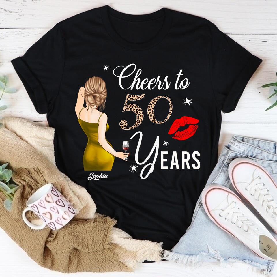 Cheers To 50 1972 shirt - Vintage 1972 Shirt, 50th Birthday Unique Gifts For Woman, 50th Birthday Ideas, Turning 50 Years Old Cotton Shirt