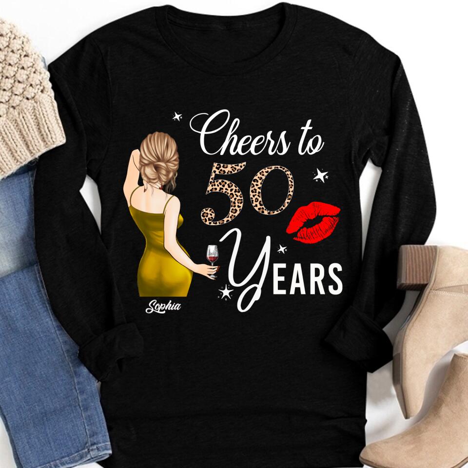 Cheers To 50 1972 shirt - Vintage 1972 Shirt, 50th Birthday Unique Gifts For Woman, 50th Birthday Ideas, Turning 50 Years Old Cotton Shirt