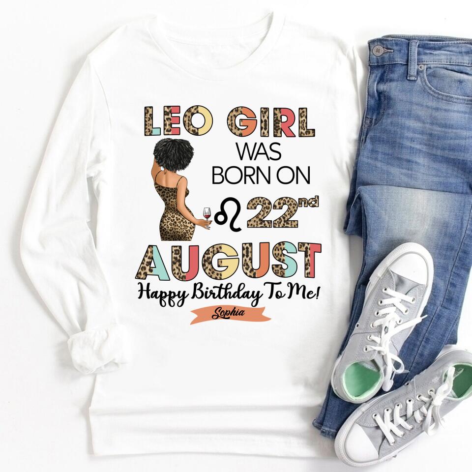 Custom Birthday Shirt, Leo Zodiac t shirt, Leo Birthday shirt, Leo t shirts for ladies, Leo queen t shirt, Leo Queen Birthday shirt