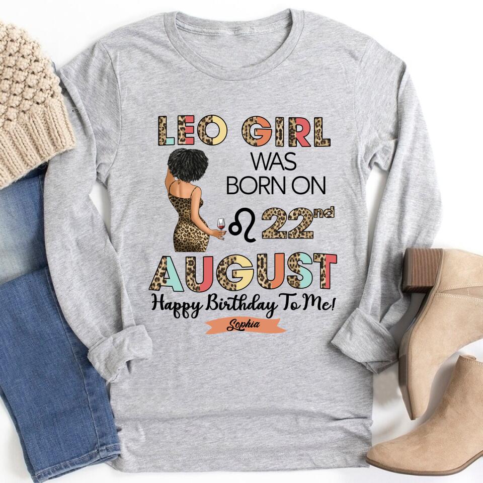Custom Birthday Shirt, Leo Zodiac t shirt, Leo Birthday shirt, Leo t shirts for ladies, Leo queen t shirt, Leo Queen Birthday shirt