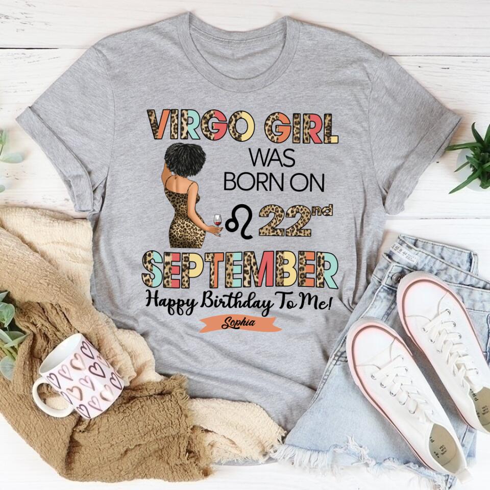 Custom Birthday Shirt, Virgo Zodiac t shirt, Virgo Birthday shirt, Virgo t shirts for ladies, Virgo queen t shirt, Virgo Queen Birthday shirt