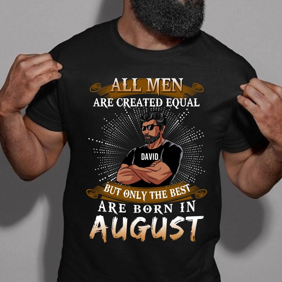 August Birthday Shirt, Custom Birthday Shirt, A Black King was born in August, August Birthday Shirts For Man, August Birthday Gifts