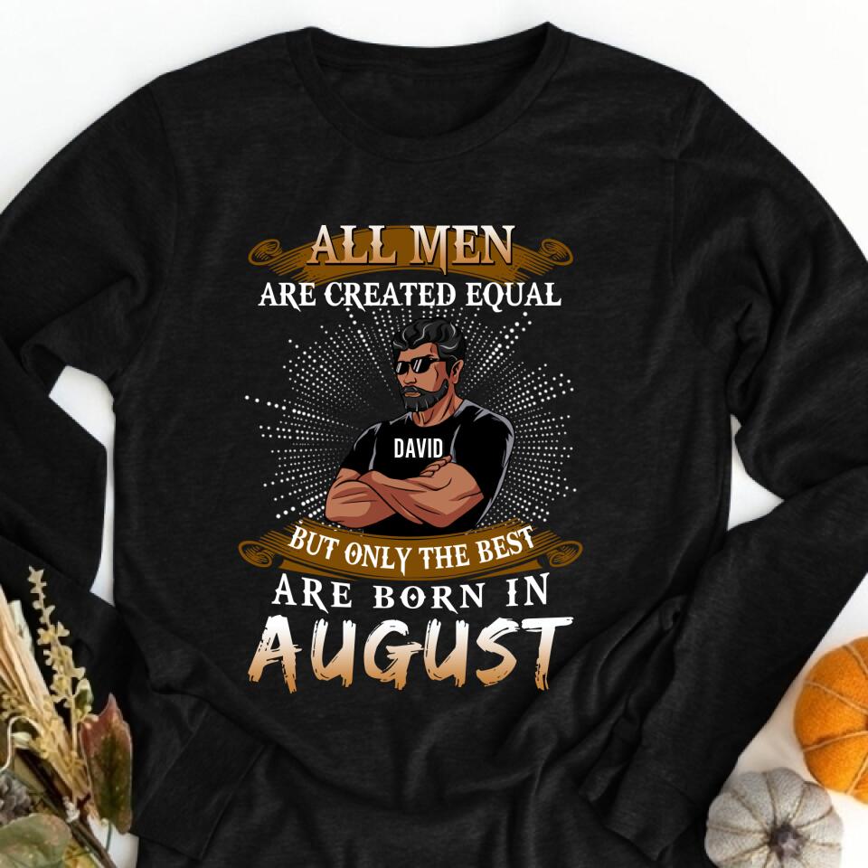 August Birthday Shirt, Custom Birthday Shirt, A Black King was born in August, August Birthday Shirts For Man, August Birthday Gifts