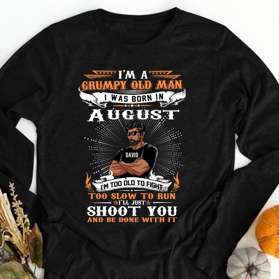 August Birthday Shirt, Custom Birthday Shirt, A Black King was born in August, August Birthday Shirts For Man, August Birthday Gifts