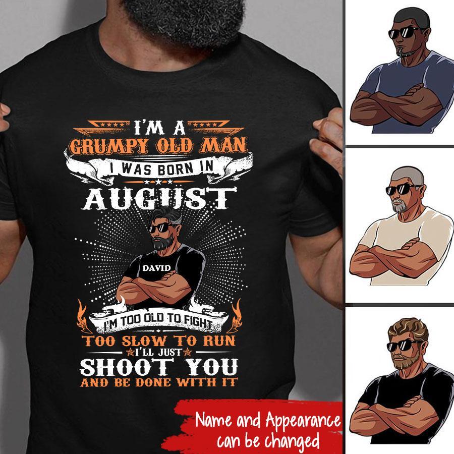August Birthday Shirt, Custom Birthday Shirt, A Black King was born in August, August Birthday Shirts For Man, August Birthday Gifts