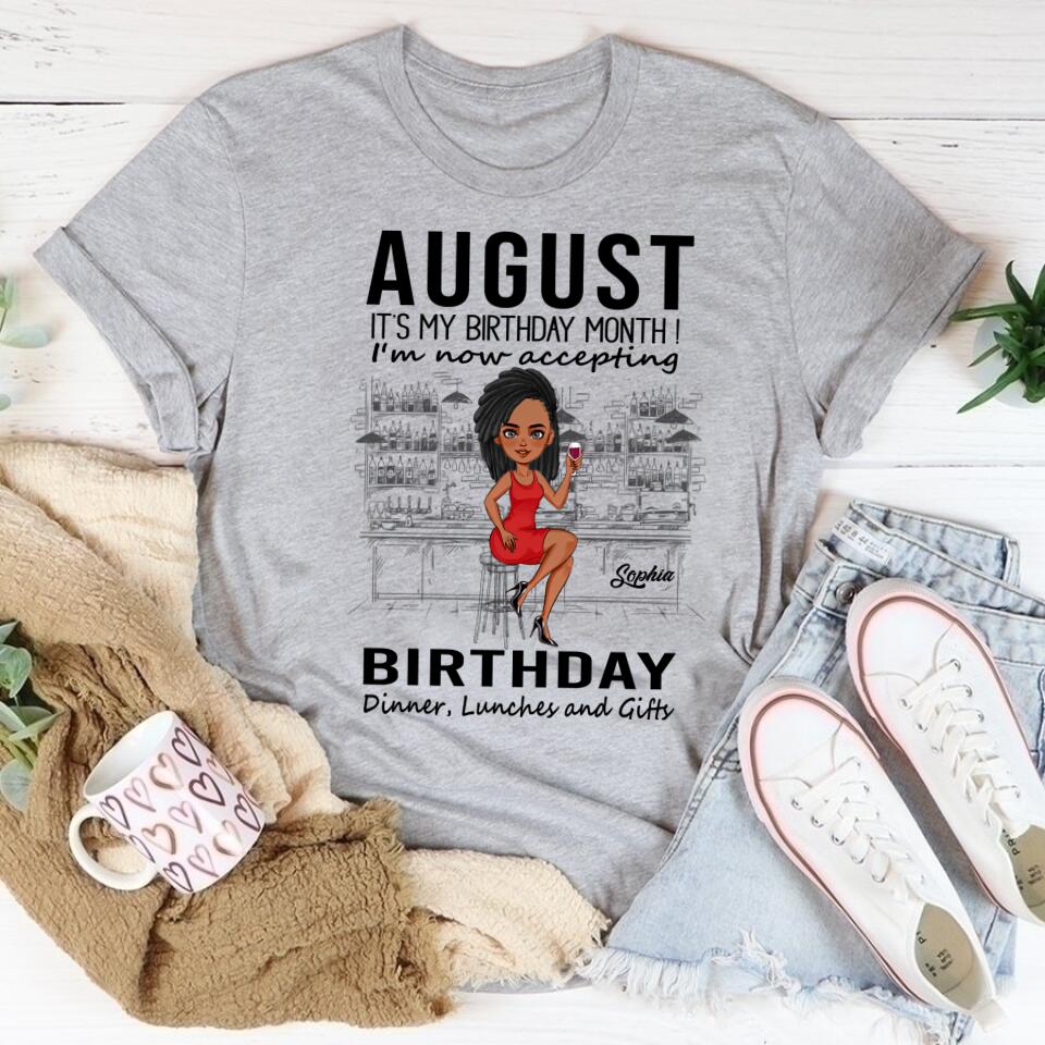 August Birthday Shirt, Custom Birthday Shirt, Queens Born In August, August Birthday Shirts For Woman, August Birthday Gifts