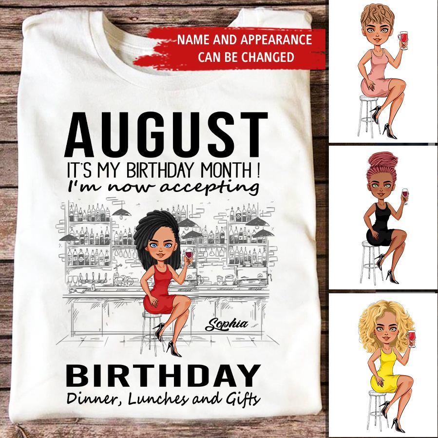 August Birthday Shirt, Custom Birthday Shirt, Queens Born In August, August Birthday Shirts For Woman, August Birthday Gifts