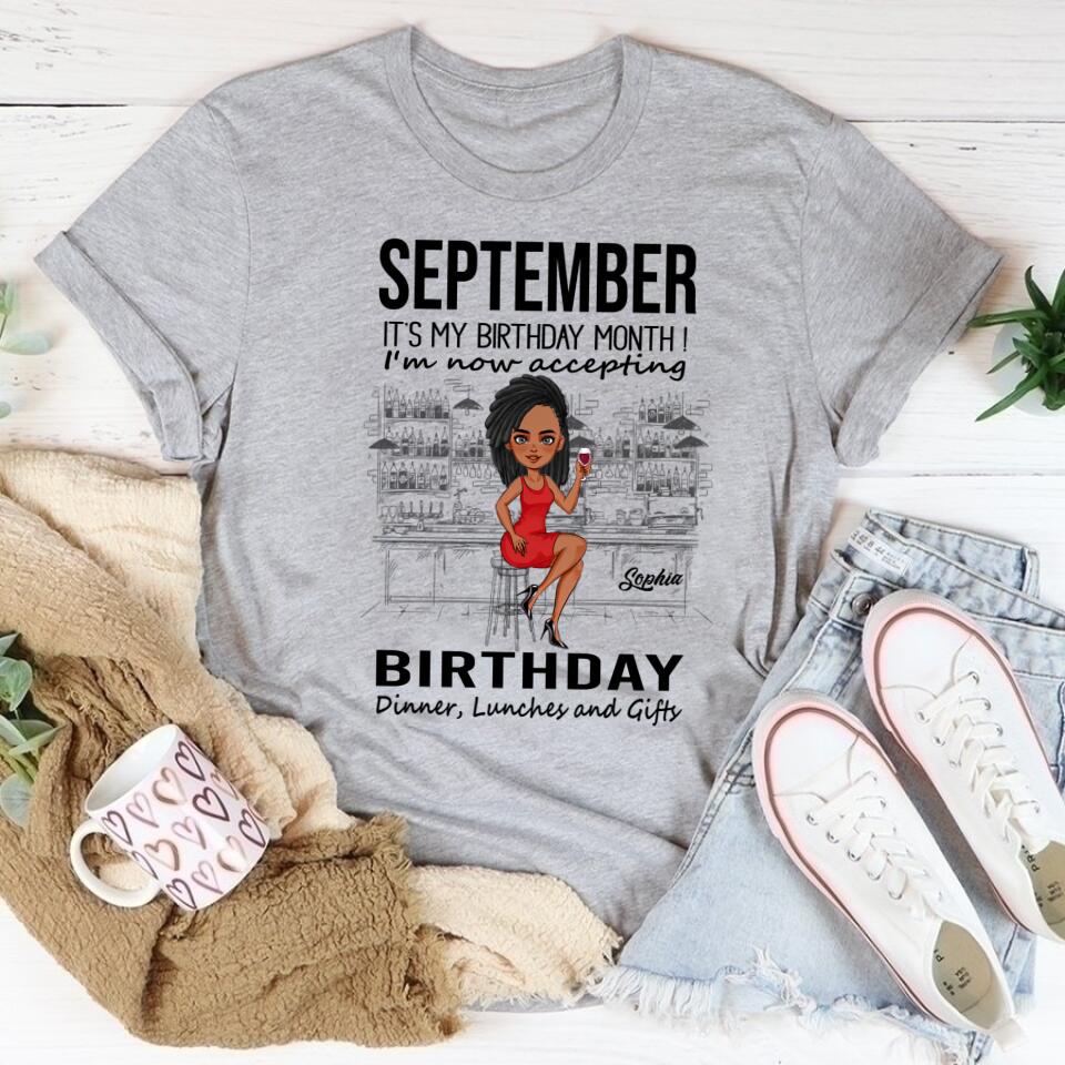 September Birthday Shirt, Custom Birthday Shirt, Queens Born In September, September Birthday Shirts For Woman, September Birthday Gifts