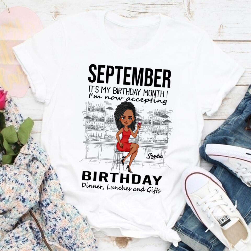 September Birthday Shirt, Custom Birthday Shirt, Queens Born In September, September Birthday Shirts For Woman, September Birthday Gifts