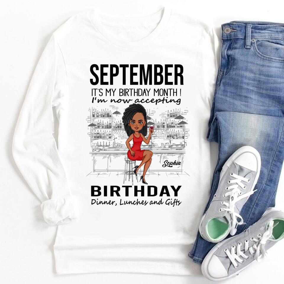 September Birthday Shirt, Custom Birthday Shirt, Queens Born In September, September Birthday Shirts For Woman, September Birthday Gifts