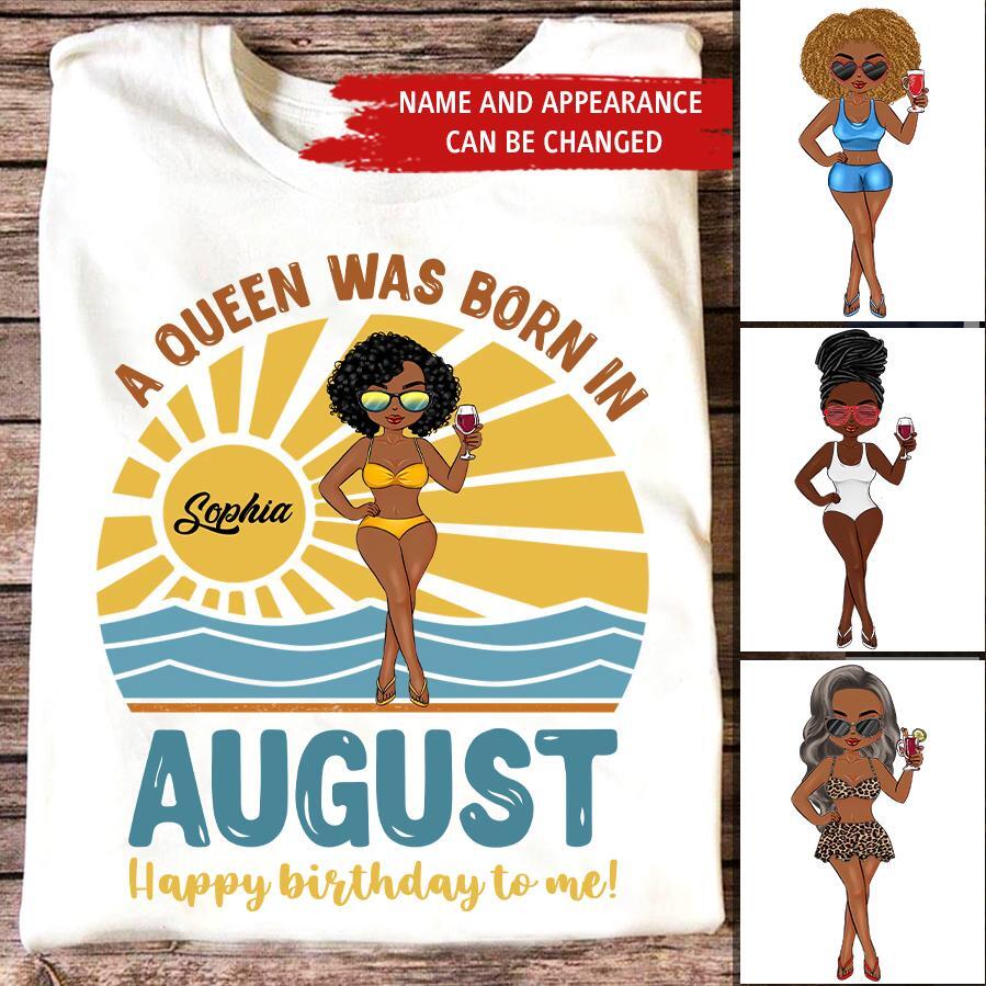 August Birthday Shirt, Custom Birthday Shirt, Queens are Born In August, August Birthday Shirts For Woman, August Birthday Gifts