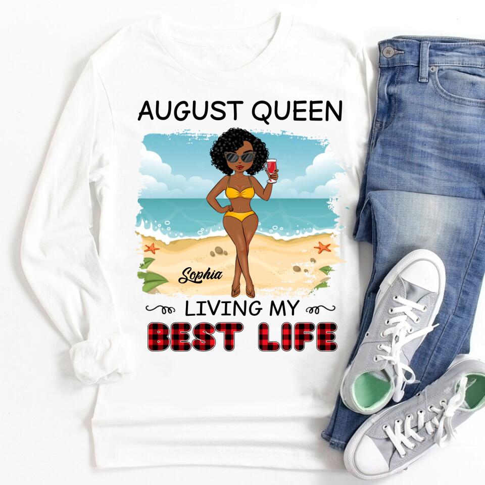 August Birthday Shirt, Custom Birthday Shirt, Queens are Born In August, August Birthday Shirts For Woman, August Birthday Gifts