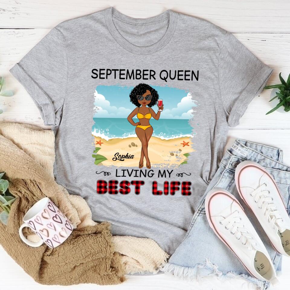 September Birthday Shirt, Custom Birthday Shirt, Queens are Born In September, September Birthday Shirts For Woman, September Birthday Gifts