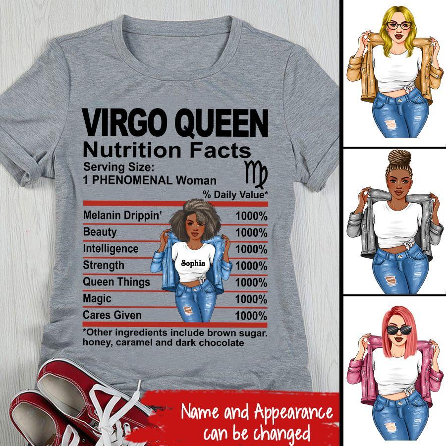 Custom Birthday Shirt, Virgo Zodiac t shirt, Virgo Birthday shirt, Virgo t shirts for ladies, Virgo queen t shirt, Virgo Queen Birthday shirt