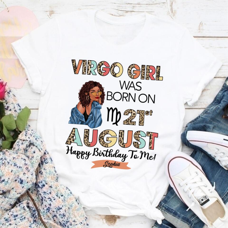 Custom Birthday Shirt, Virgo Zodiac t shirt, Virgo Birthday shirt, Virgo t shirts for ladies, Virgo queen t shirt, Virgo Queen Birthday shirt
