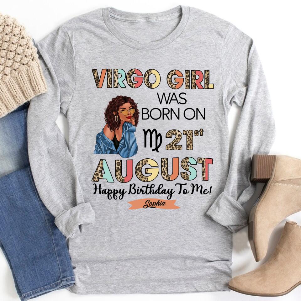 Custom Birthday Shirt, Virgo Zodiac t shirt, Virgo Birthday shirt, Virgo t shirts for ladies, Virgo queen t shirt, Virgo Queen Birthday shirt