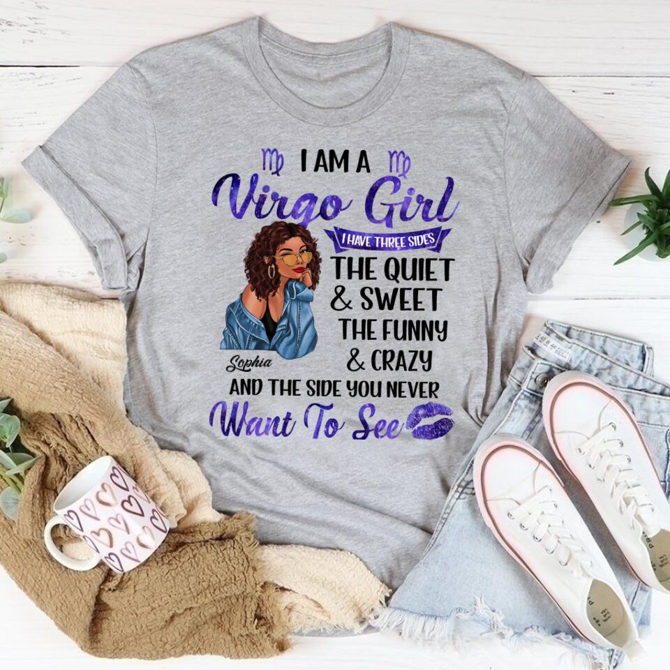 Custom Birthday Shirt, Virgo Zodiac t shirt, Virgo Birthday shirt, Virgo t shirts for ladies, Virgo queen t shirt, Virgo Queen Birthday shirt