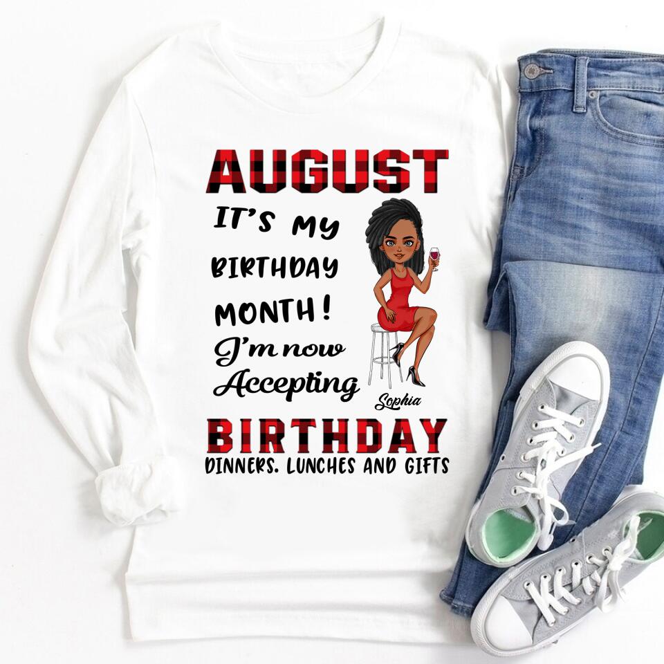 August Birthday Shirt, Custom Birthday Shirt, Queens Born In August, August Birthday Shirts For Woman, August Birthday Gifts