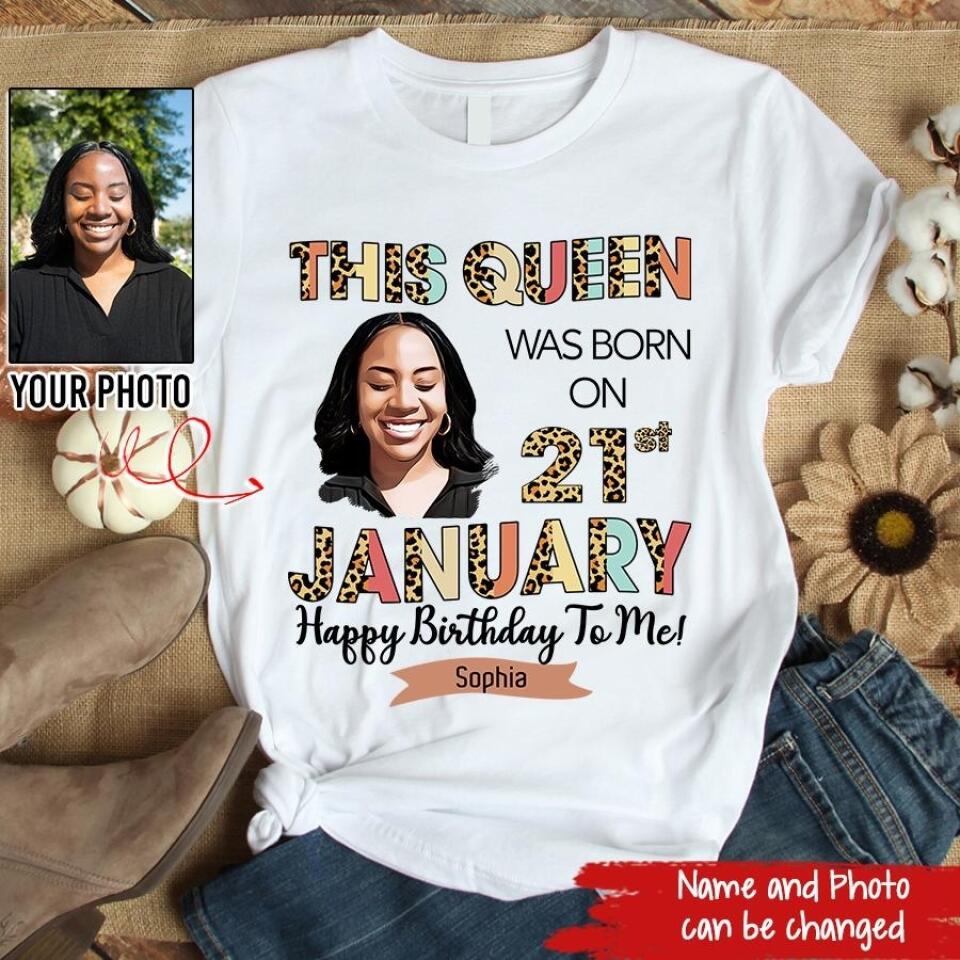 Custom January Birthday Shirt For Woman, Queens Are Born In January Gifts, Melanin Afro Woman Shirt, Black Girl Tee, Afro Queen Gift