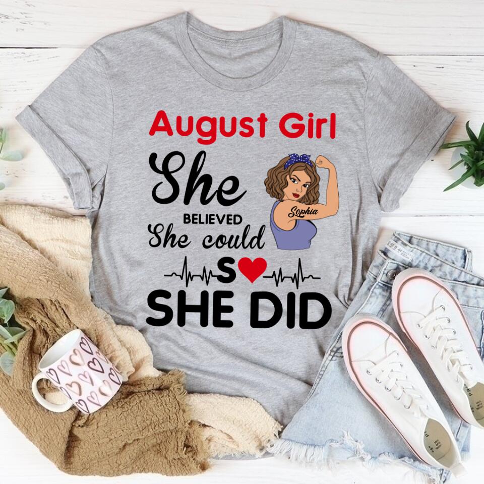 August Birthday Shirt, Custom Birthday Shirt, Queens Born In August, August Birthday Shirts For Woman, August Birthday Gifts
