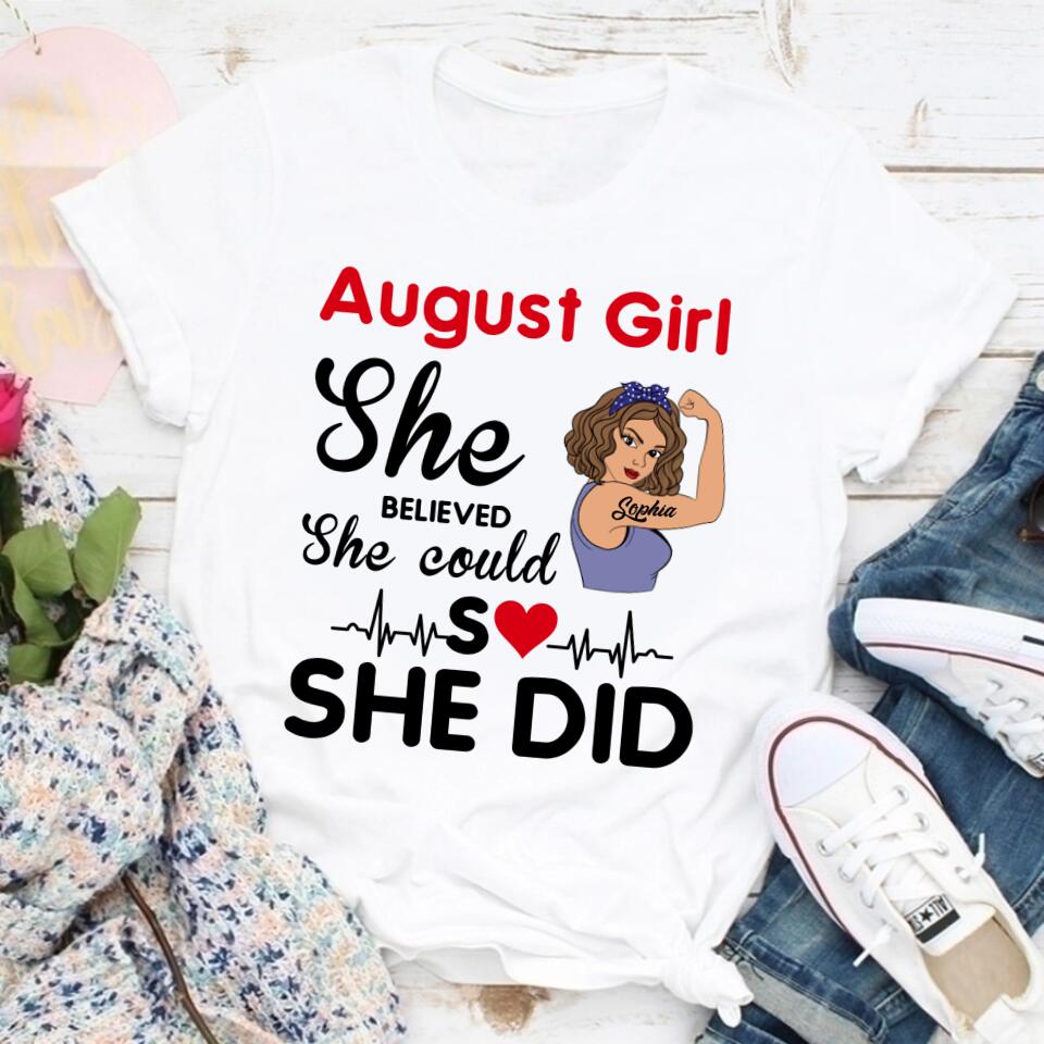 August Birthday Shirt, Custom Birthday Shirt, Queens Born In August, August Birthday Shirts For Woman, August Birthday Gifts