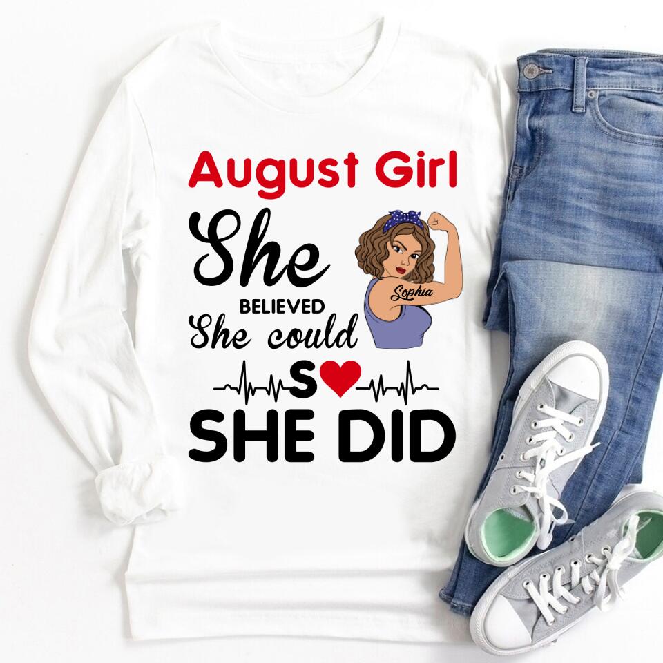 August Birthday Shirt, Custom Birthday Shirt, Queens Born In August, August Birthday Shirts For Woman, August Birthday Gifts