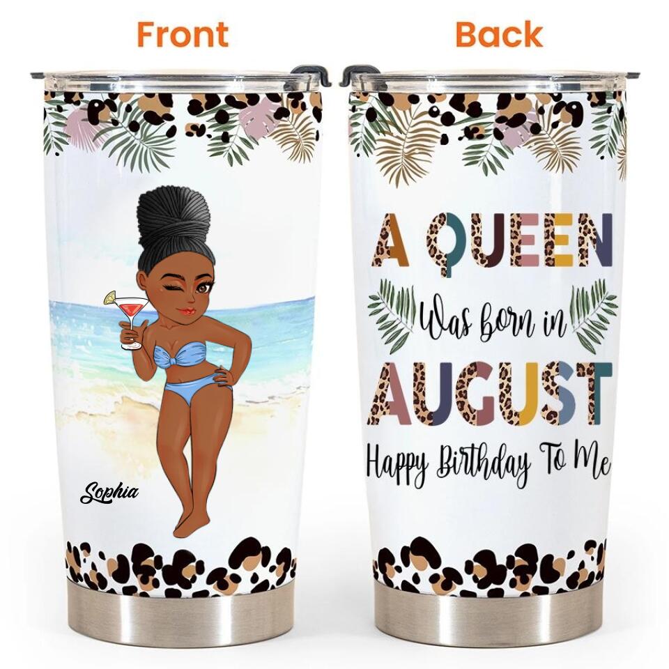 Personalized tumblers, Birthday tumbler, famous birthdays in August, August birthday gifts for her
