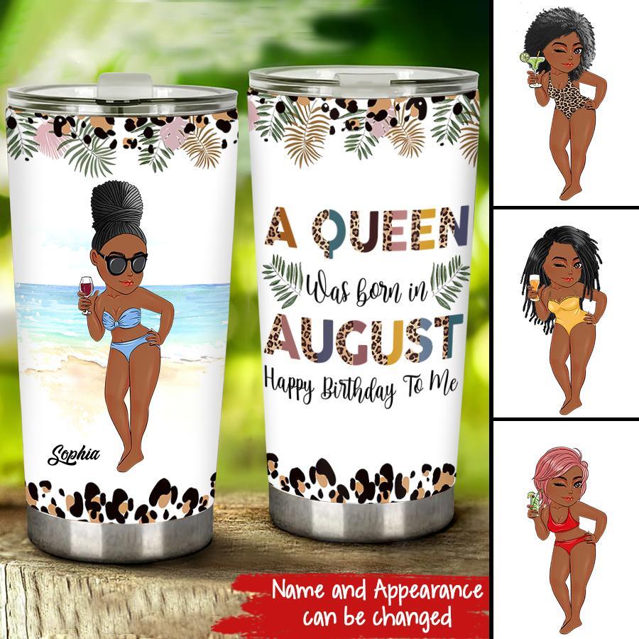 Personalized tumblers, Birthday tumbler, famous birthdays in August, August birthday gifts for her