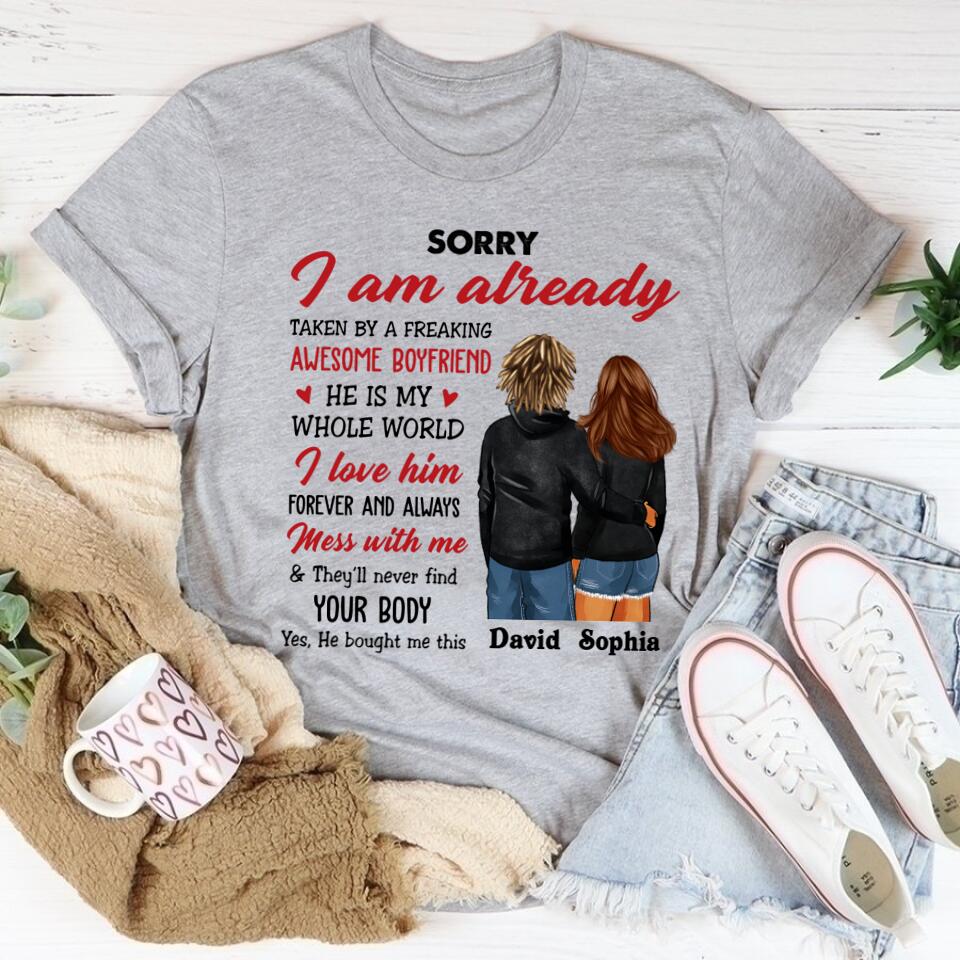 Personalized Gifts For Girlfriend, Girlfriend Shirt, I Llove My Girlfriend Shirt, Best Gift For Girlfriend, Gift ideas for girlfriend, gifts for gf, long distance Relationship Gifts For Her