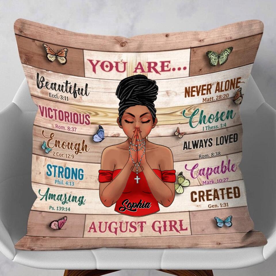 August Birthday Pillow, Custom Birthday Pillow, Queens are Born In August, August Birthday Pillow For Woman, August Birthday Gifts