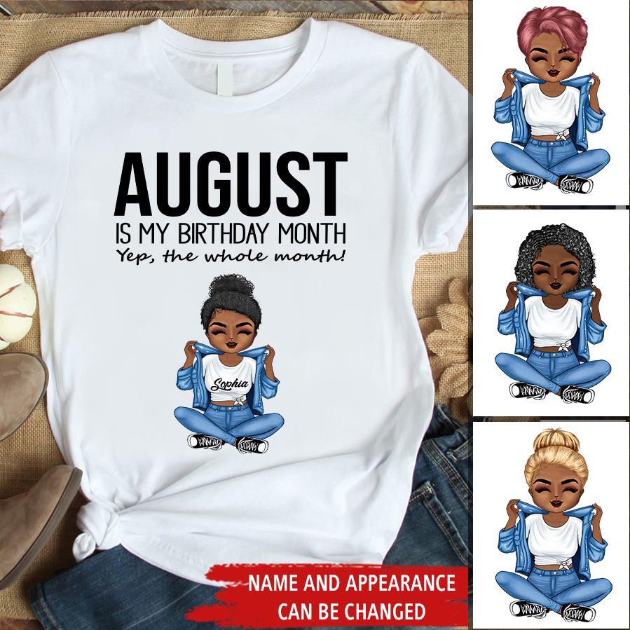 August Birthday Shirt, Custom Birthday Shirt, Queens are Born In August, August Birthday Shirts For Woman, August Birthday Gifts