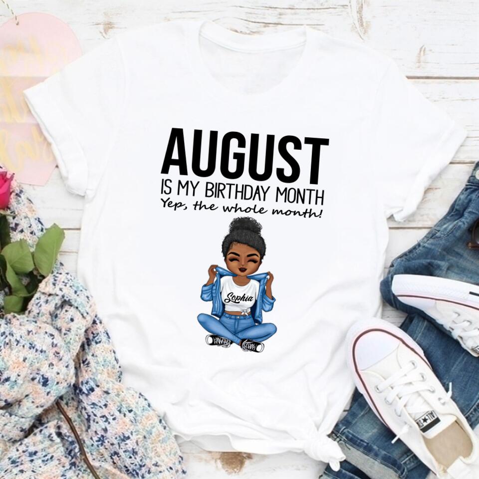 August Birthday Shirt, Custom Birthday Shirt, Queens are Born In August, August Birthday Shirts For Woman, August Birthday Gifts