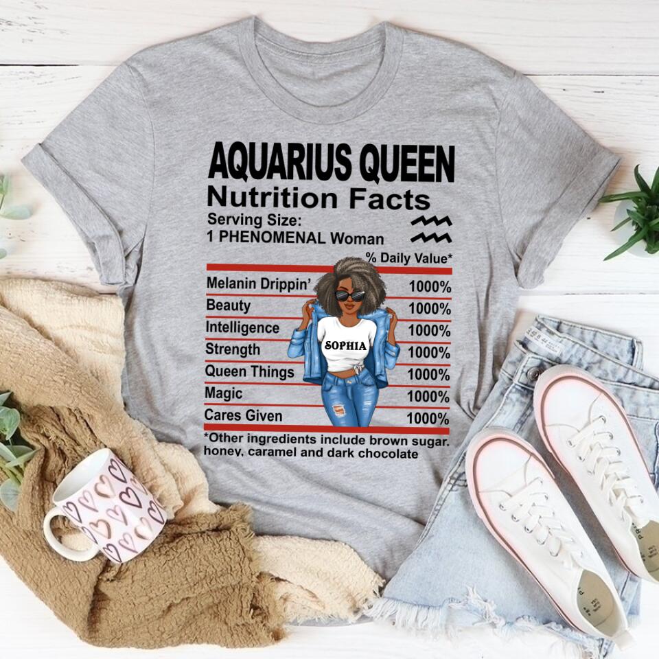 Custom Birthday Shirt, Aquarius Zodiac t shirt, Aquarius Birthday shirt, Aquarius t shirts for ladies, Aquarius queen t shirt, Aquarius Queen Birthday shirt