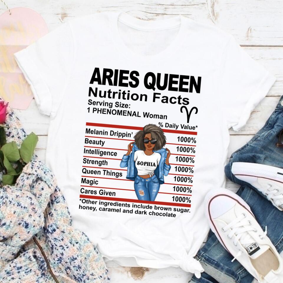 Custom Birthday Shirt, Aries Zodiac t shirt, Aries Birthday shirt, Aries t shirts for ladies, Aries queen t shirt, Aries Queen Birthday shirt