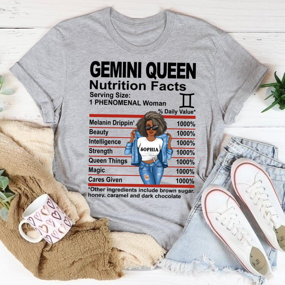 Custom Birthday Shirt, Gemini Zodiac t shirt, Gemini Birthday shirt, Gemini t shirts for ladies, Gemini queen t shirt, Gemini Queen Birthday shirt