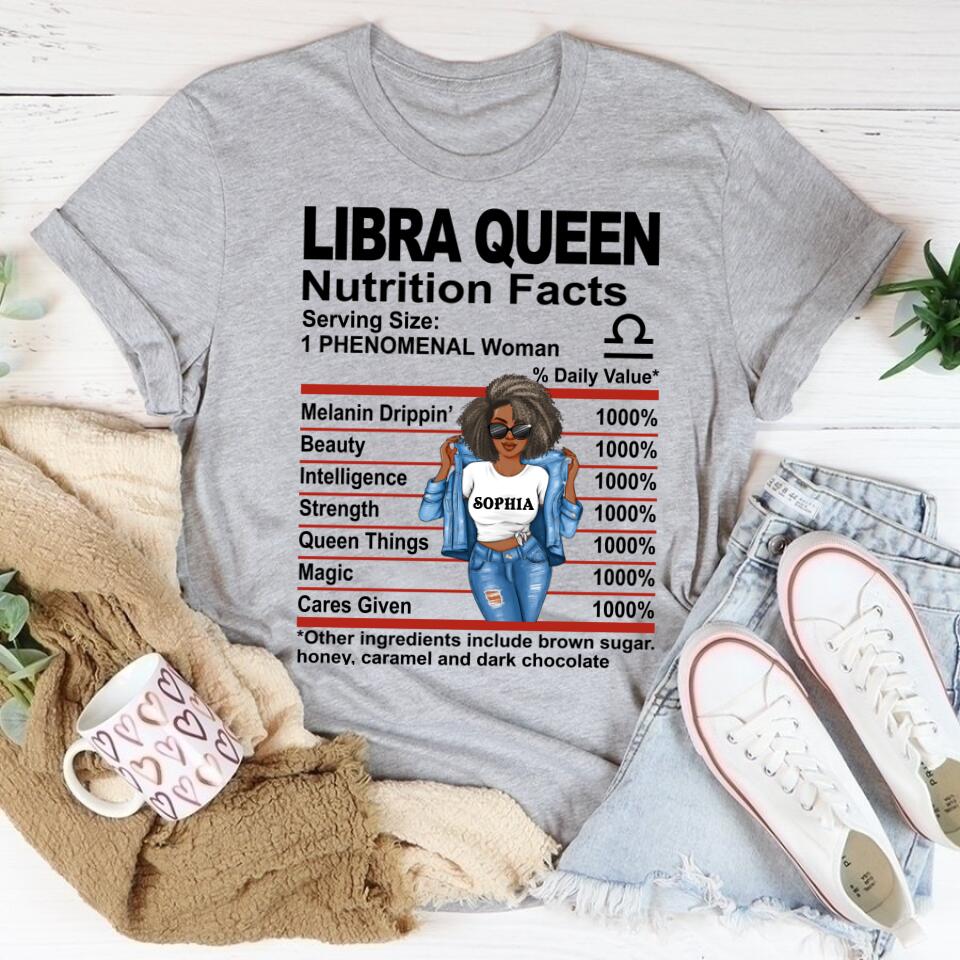 Custom Birthday Shirt, Libra Zodiac t shirt, Libra Birthday shirt, Libra t shirts for ladies, Libra queen t shirt, Libra Queen Birthday shirt