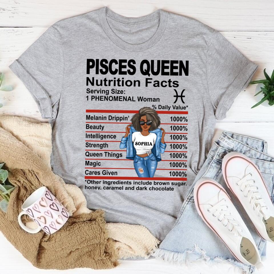 Custom Birthday Shirt, Pisces Zodiac t shirt, Pisces  Birthday shirt, Pisces t shirts for ladies, Pisces queen t shirt, Pisces Queen Birthday shirt