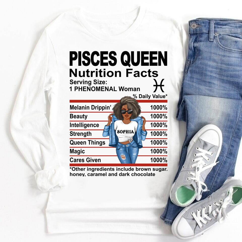 Custom Birthday Shirt, Pisces Zodiac t shirt, Pisces  Birthday shirt, Pisces t shirts for ladies, Pisces queen t shirt, Pisces Queen Birthday shirt