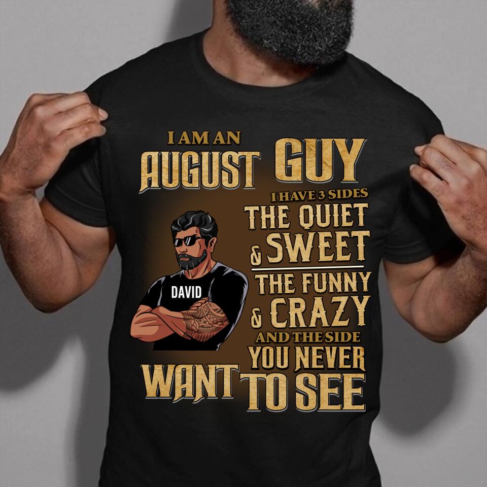 August Birthday Shirt, Custom Birthday Shirt, A Black King was born in August, August Birthday Shirts For Man, August Birthday Gifts