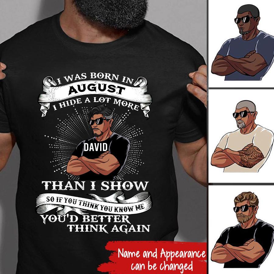 August Birthday Shirt, Custom Birthday Shirt, A Black King was born in August, August Birthday Shirts For Man, August Birthday Gifts