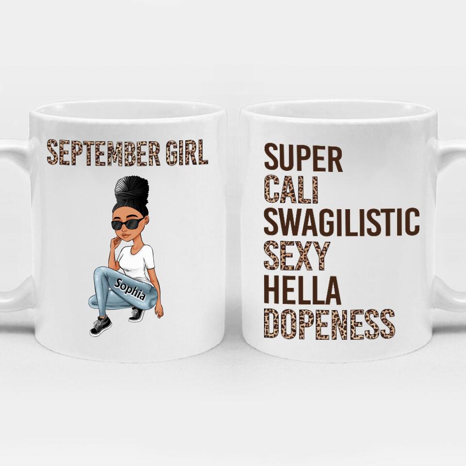 September Birthday White Mug, Custom Birthday Mug, Queens are Born In September, September Birthday Mug For Woman, September Birthday Gifts
