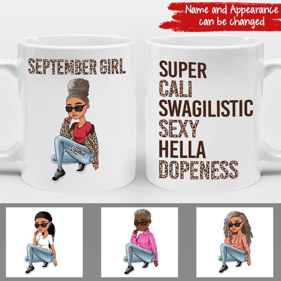 September Birthday White Mug, Custom Birthday Mug, Queens are Born In September, September Birthday Mug For Woman, September Birthday Gifts
