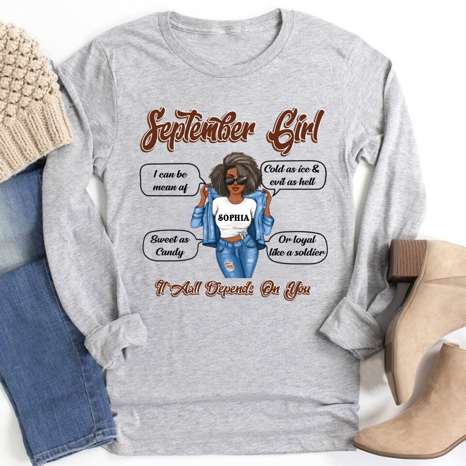 September Birthday Shirt, Custom Birthday Shirt, Queens are Born In September, September Birthday Shirts For Woman, September Birthday Gifts