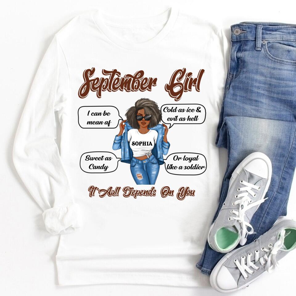 September Birthday Shirt, Custom Birthday Shirt, Queens are Born In September, September Birthday Shirts For Woman, September Birthday Gifts