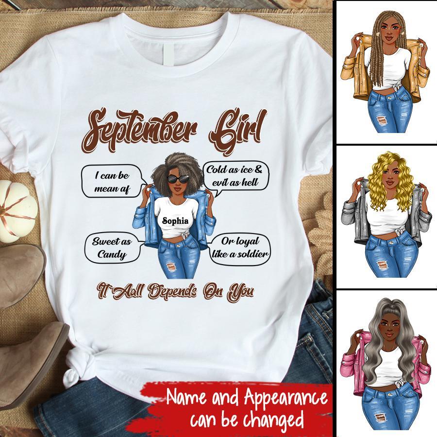 September Birthday Shirt, Custom Birthday Shirt, Queens are Born In September, September Birthday Shirts For Woman, September Birthday Gifts